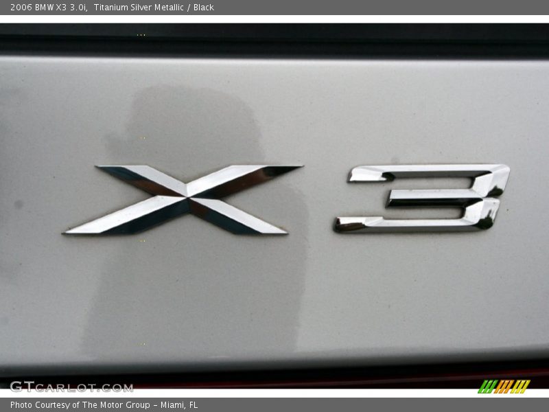 Titanium Silver Metallic / Black 2006 BMW X3 3.0i