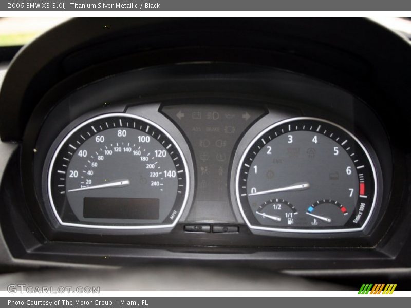 Titanium Silver Metallic / Black 2006 BMW X3 3.0i