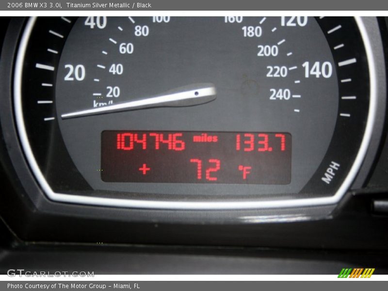 Titanium Silver Metallic / Black 2006 BMW X3 3.0i