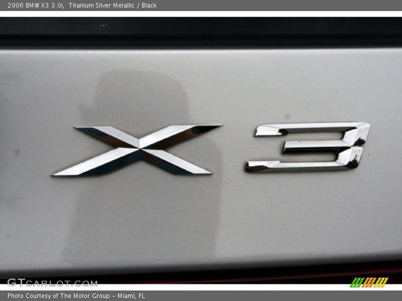 Titanium Silver Metallic / Black 2006 BMW X3 3.0i