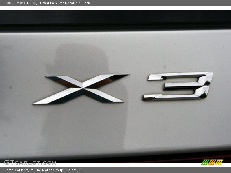 Titanium Silver Metallic / Black 2006 BMW X3 3.0i