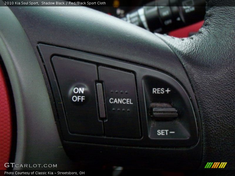Shadow Black / Red/Black Sport Cloth 2010 Kia Soul Sport