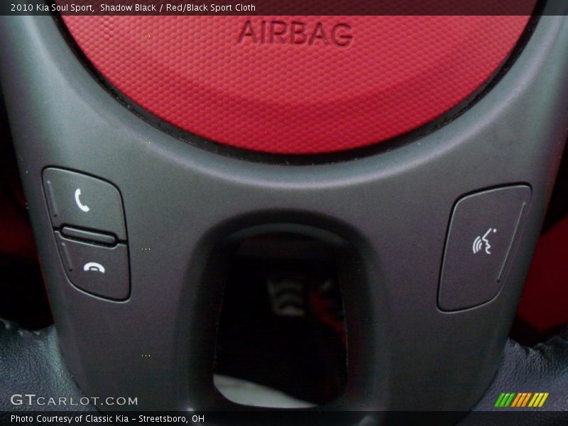 Shadow Black / Red/Black Sport Cloth 2010 Kia Soul Sport