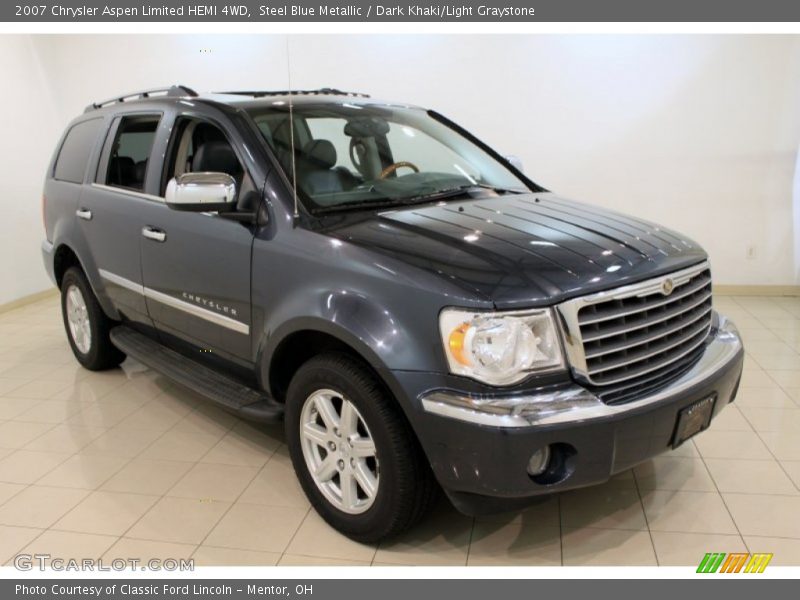 Steel Blue Metallic / Dark Khaki/Light Graystone 2007 Chrysler Aspen Limited HEMI 4WD