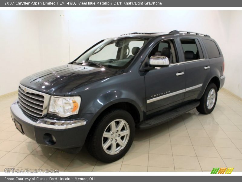 Steel Blue Metallic / Dark Khaki/Light Graystone 2007 Chrysler Aspen Limited HEMI 4WD