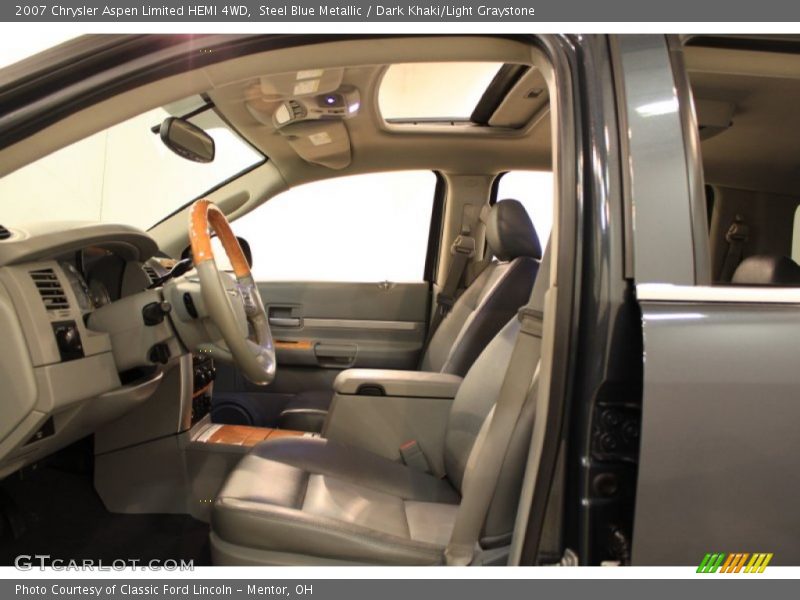 Steel Blue Metallic / Dark Khaki/Light Graystone 2007 Chrysler Aspen Limited HEMI 4WD