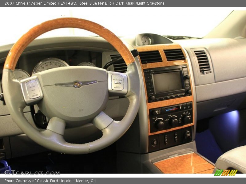 Steel Blue Metallic / Dark Khaki/Light Graystone 2007 Chrysler Aspen Limited HEMI 4WD