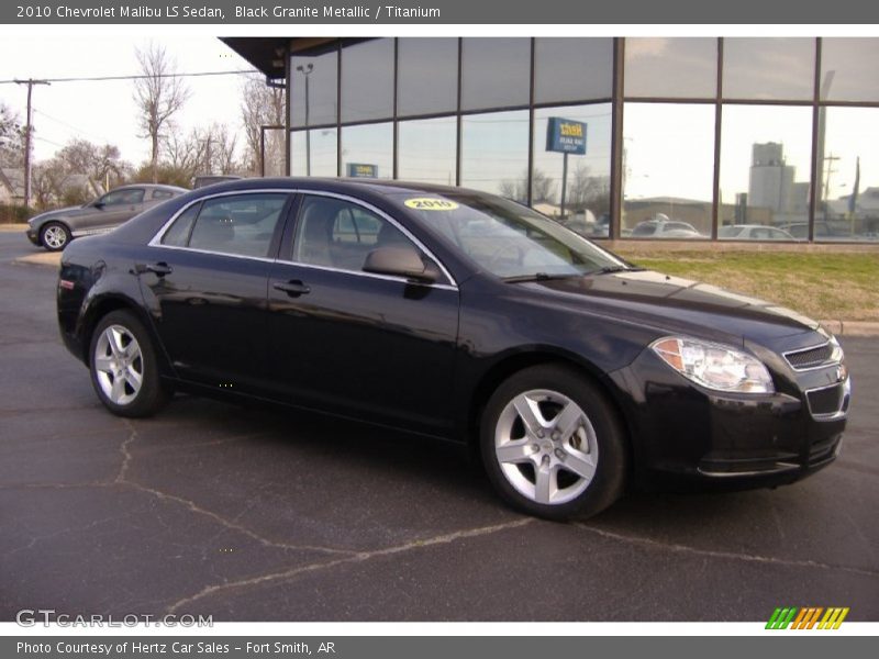 Black Granite Metallic / Titanium 2010 Chevrolet Malibu LS Sedan