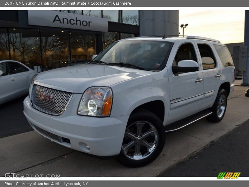 Summit White / Cocoa/Light Cashmere 2007 GMC Yukon Denali AWD