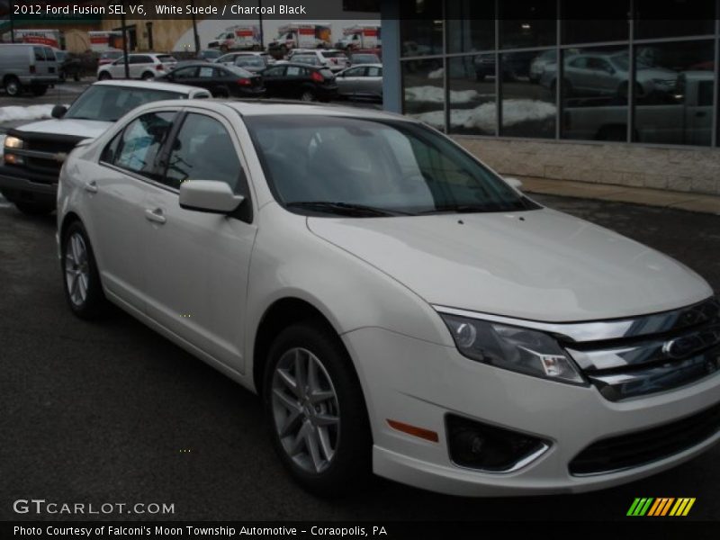 White Suede / Charcoal Black 2012 Ford Fusion SEL V6