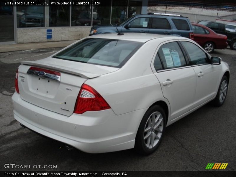 White Suede / Charcoal Black 2012 Ford Fusion SEL V6