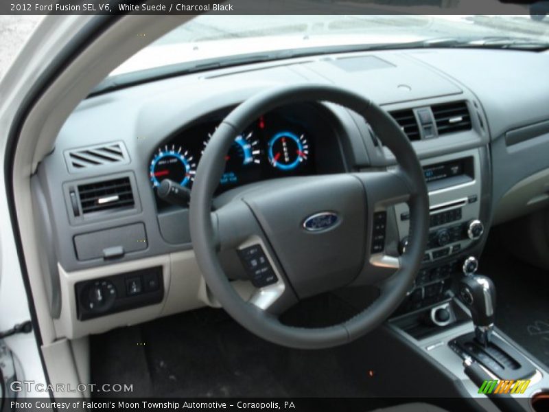 White Suede / Charcoal Black 2012 Ford Fusion SEL V6