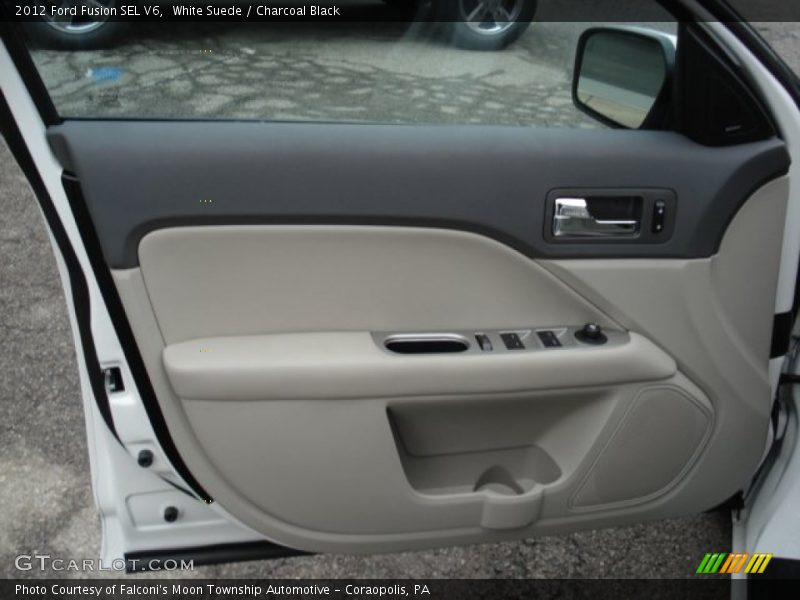White Suede / Charcoal Black 2012 Ford Fusion SEL V6
