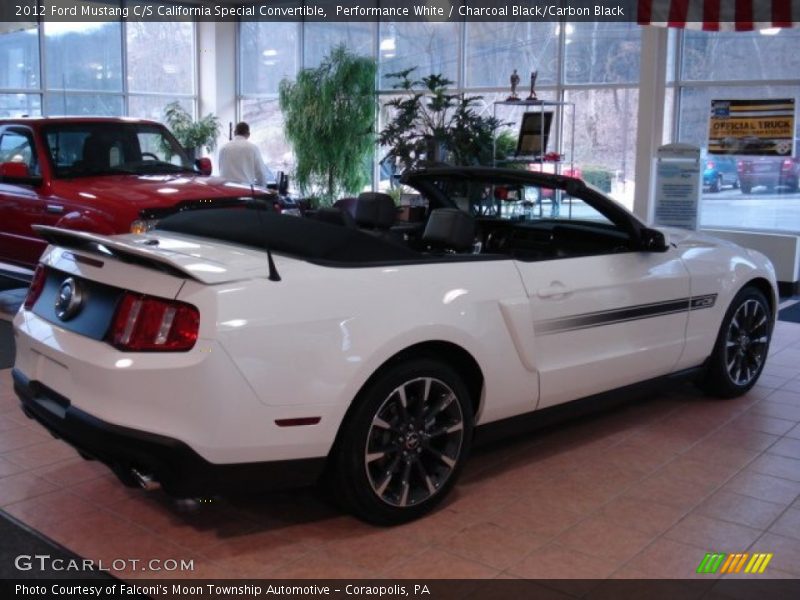 Performance White / Charcoal Black/Carbon Black 2012 Ford Mustang C/S California Special Convertible