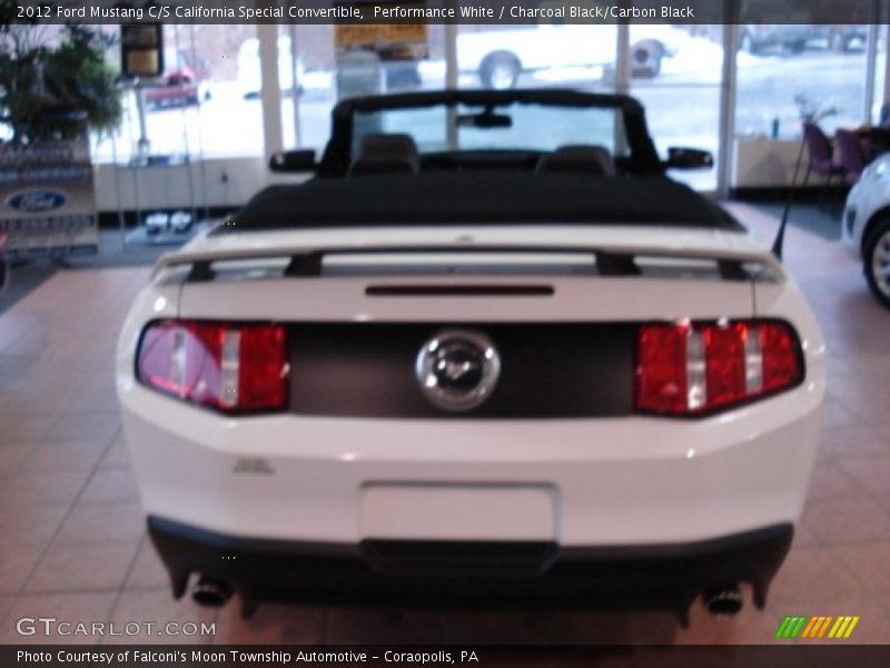Performance White / Charcoal Black/Carbon Black 2012 Ford Mustang C/S California Special Convertible