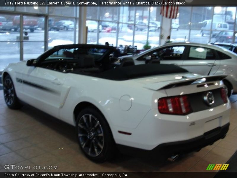 Performance White / Charcoal Black/Carbon Black 2012 Ford Mustang C/S California Special Convertible