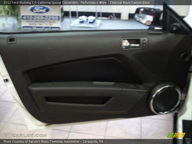 Performance White / Charcoal Black/Carbon Black 2012 Ford Mustang C/S California Special Convertible