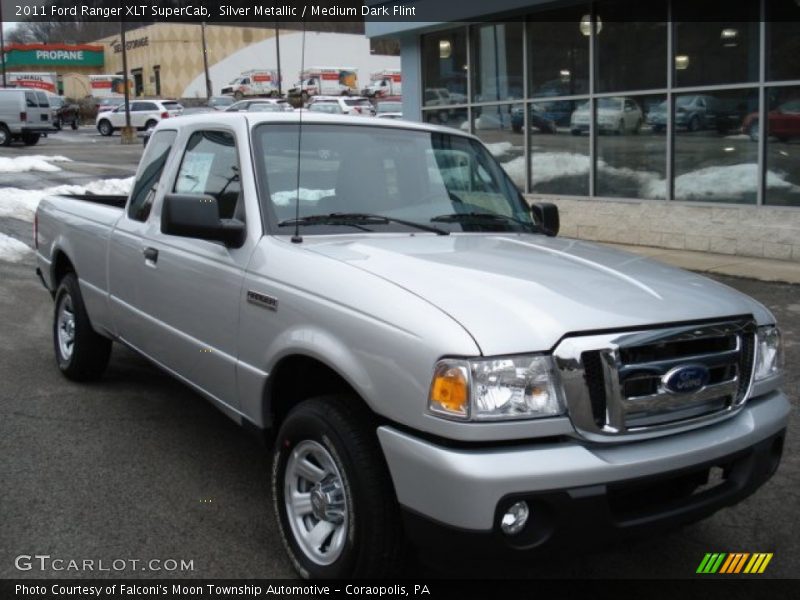 Silver Metallic / Medium Dark Flint 2011 Ford Ranger XLT SuperCab