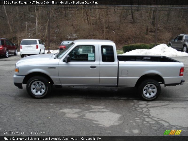 Silver Metallic / Medium Dark Flint 2011 Ford Ranger XLT SuperCab