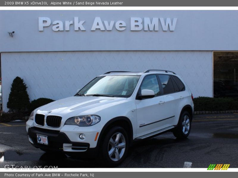 Alpine White / Sand Beige Nevada Leather 2009 BMW X5 xDrive30i