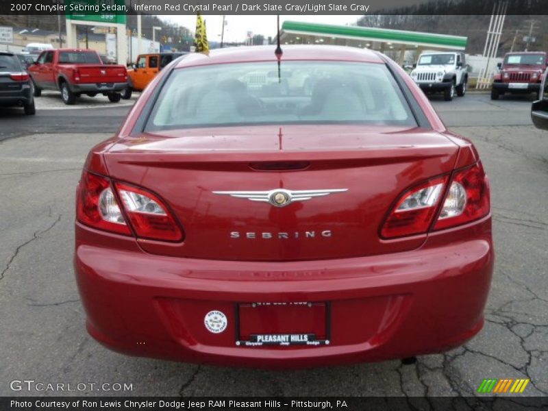 Inferno Red Crystal Pearl / Dark Slate Gray/Light Slate Gray 2007 Chrysler Sebring Sedan