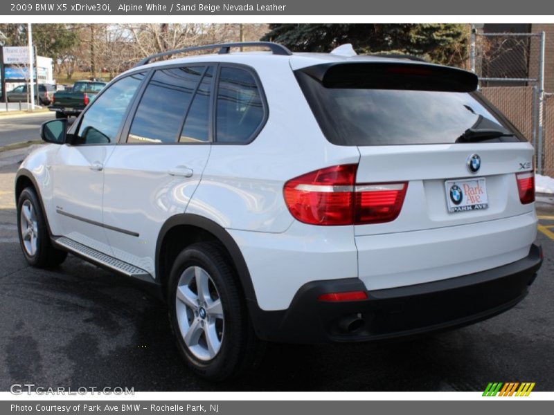 Alpine White / Sand Beige Nevada Leather 2009 BMW X5 xDrive30i