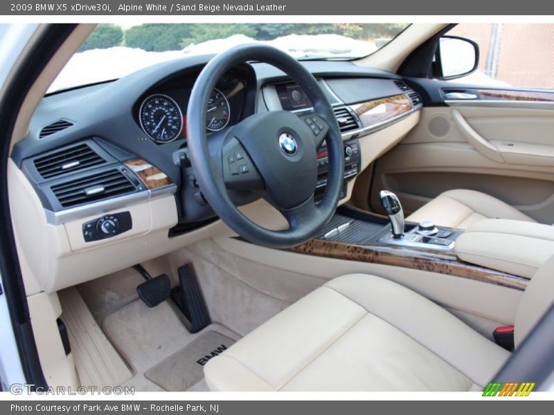 Alpine White / Sand Beige Nevada Leather 2009 BMW X5 xDrive30i
