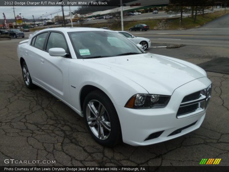 Bright White / Tan/Black 2012 Dodge Charger R/T Plus AWD