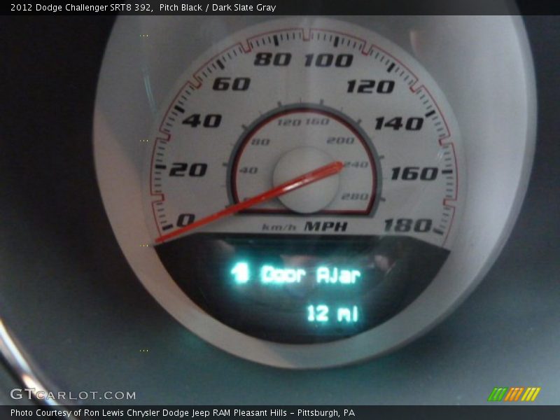 Pitch Black / Dark Slate Gray 2012 Dodge Challenger SRT8 392