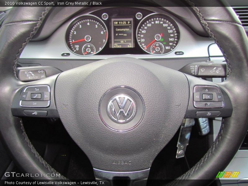 Iron Grey Metallic / Black 2010 Volkswagen CC Sport