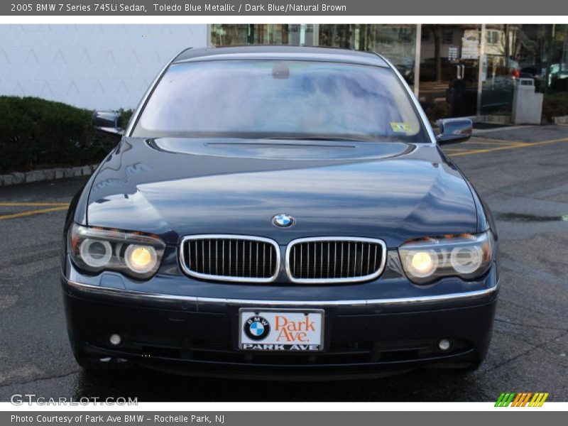 Toledo Blue Metallic / Dark Blue/Natural Brown 2005 BMW 7 Series 745Li Sedan