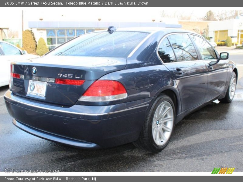 Toledo Blue Metallic / Dark Blue/Natural Brown 2005 BMW 7 Series 745Li Sedan