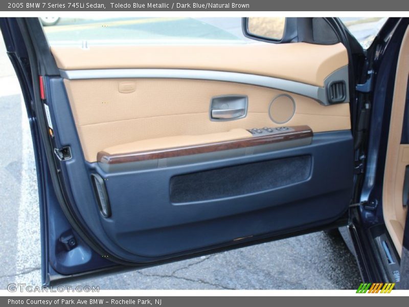 Toledo Blue Metallic / Dark Blue/Natural Brown 2005 BMW 7 Series 745Li Sedan