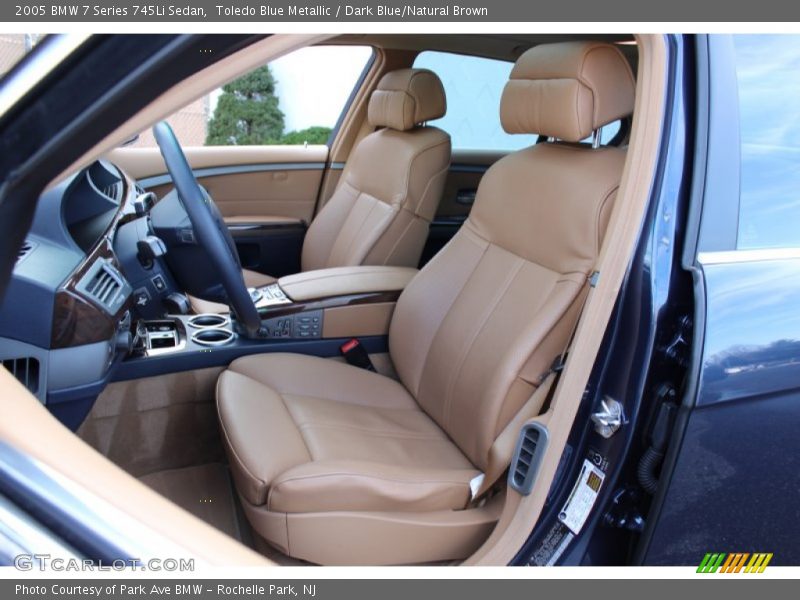 Toledo Blue Metallic / Dark Blue/Natural Brown 2005 BMW 7 Series 745Li Sedan