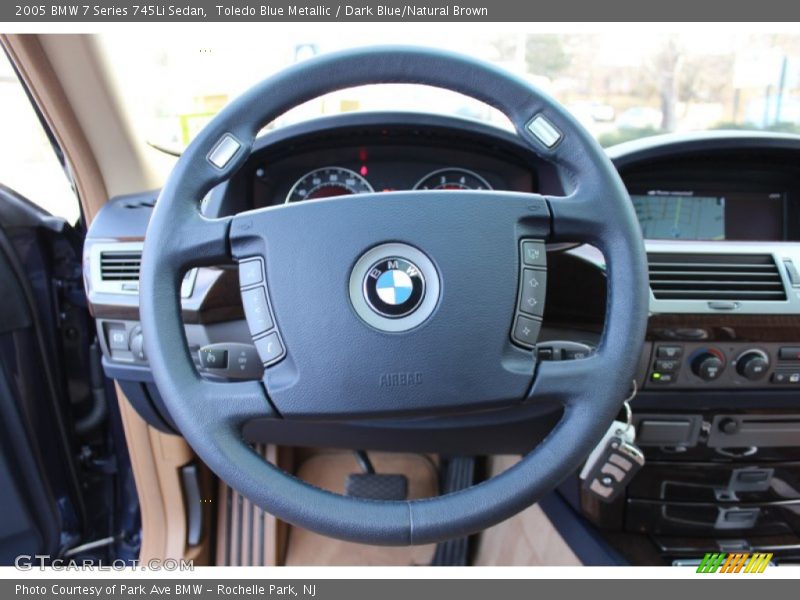 Toledo Blue Metallic / Dark Blue/Natural Brown 2005 BMW 7 Series 745Li Sedan