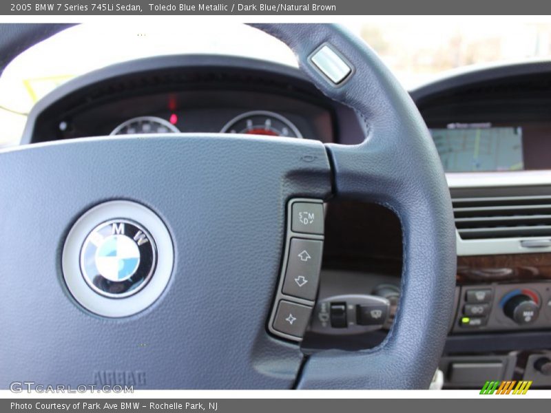 Toledo Blue Metallic / Dark Blue/Natural Brown 2005 BMW 7 Series 745Li Sedan
