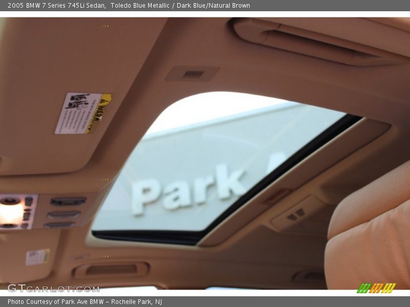 Toledo Blue Metallic / Dark Blue/Natural Brown 2005 BMW 7 Series 745Li Sedan