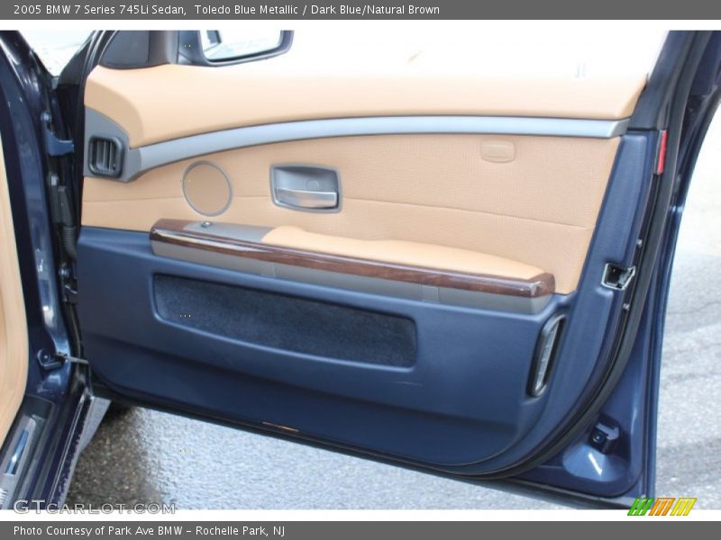 Toledo Blue Metallic / Dark Blue/Natural Brown 2005 BMW 7 Series 745Li Sedan