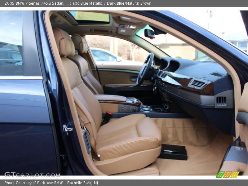 Toledo Blue Metallic / Dark Blue/Natural Brown 2005 BMW 7 Series 745Li Sedan