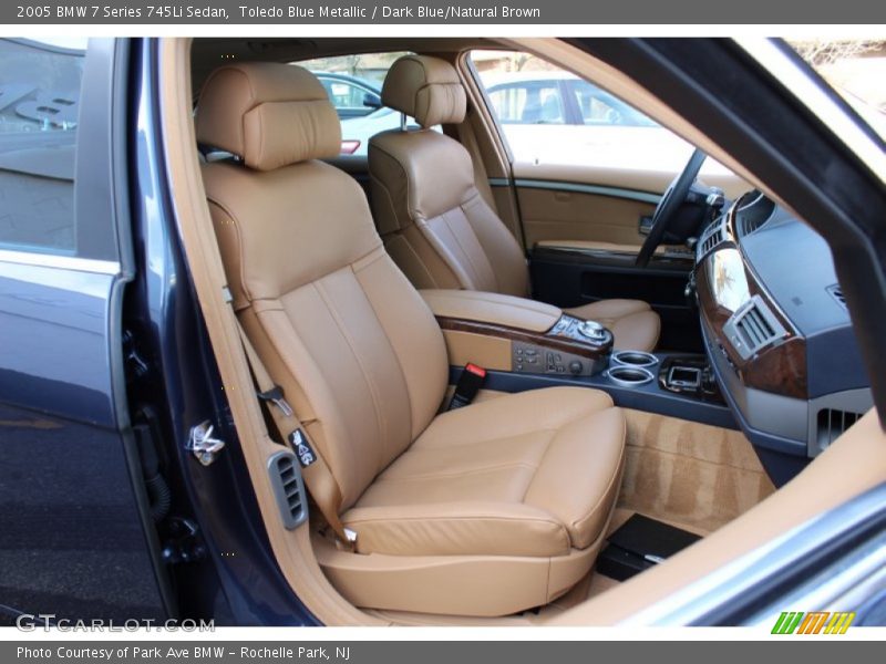 Toledo Blue Metallic / Dark Blue/Natural Brown 2005 BMW 7 Series 745Li Sedan