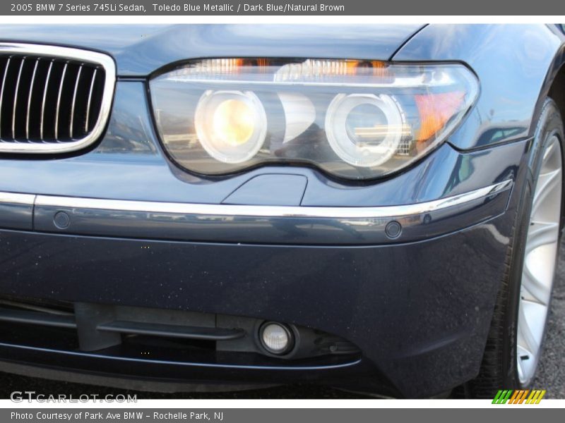 Toledo Blue Metallic / Dark Blue/Natural Brown 2005 BMW 7 Series 745Li Sedan