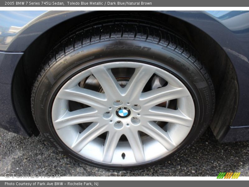 Toledo Blue Metallic / Dark Blue/Natural Brown 2005 BMW 7 Series 745Li Sedan