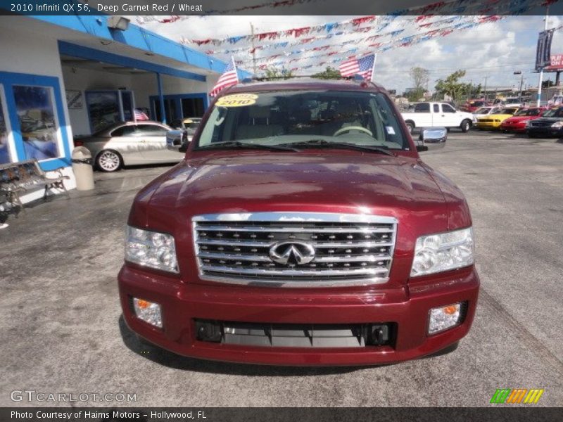 Deep Garnet Red / Wheat 2010 Infiniti QX 56