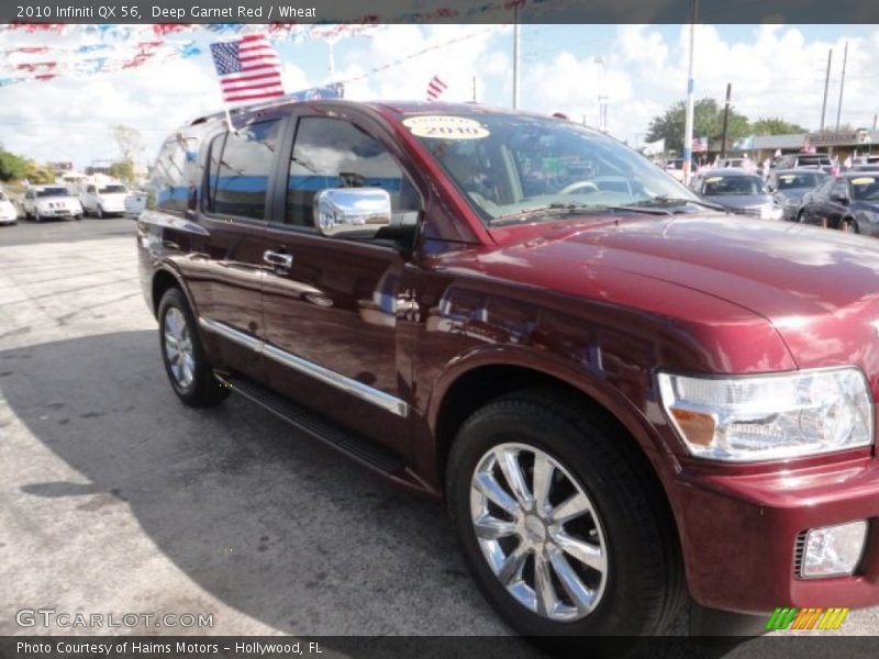 Deep Garnet Red / Wheat 2010 Infiniti QX 56