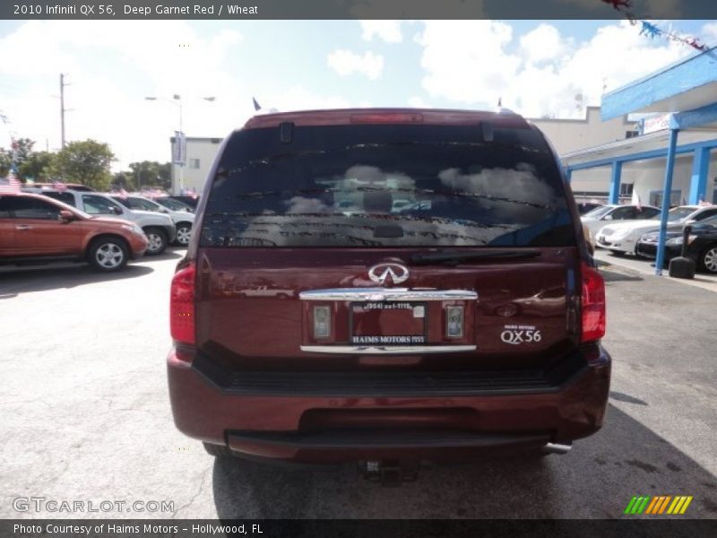 Deep Garnet Red / Wheat 2010 Infiniti QX 56