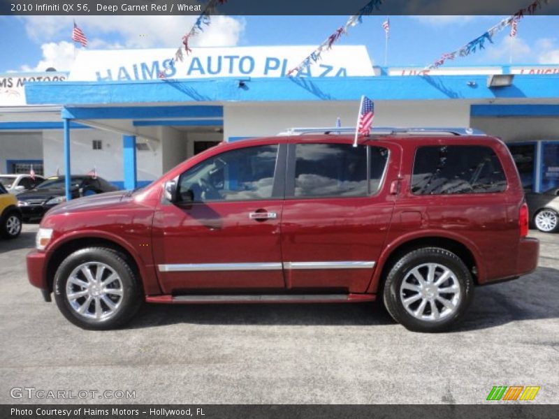 Deep Garnet Red / Wheat 2010 Infiniti QX 56