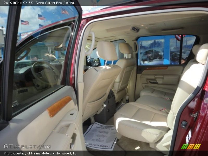 Deep Garnet Red / Wheat 2010 Infiniti QX 56