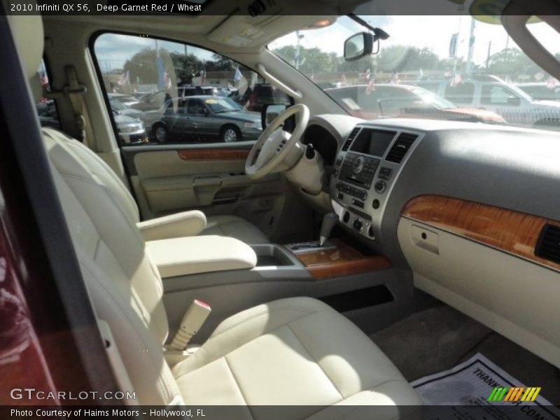 Deep Garnet Red / Wheat 2010 Infiniti QX 56