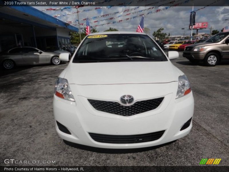 Polar White / Dark Charcoal 2010 Toyota Yaris Sedan