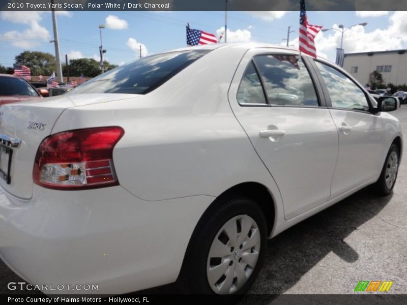Polar White / Dark Charcoal 2010 Toyota Yaris Sedan